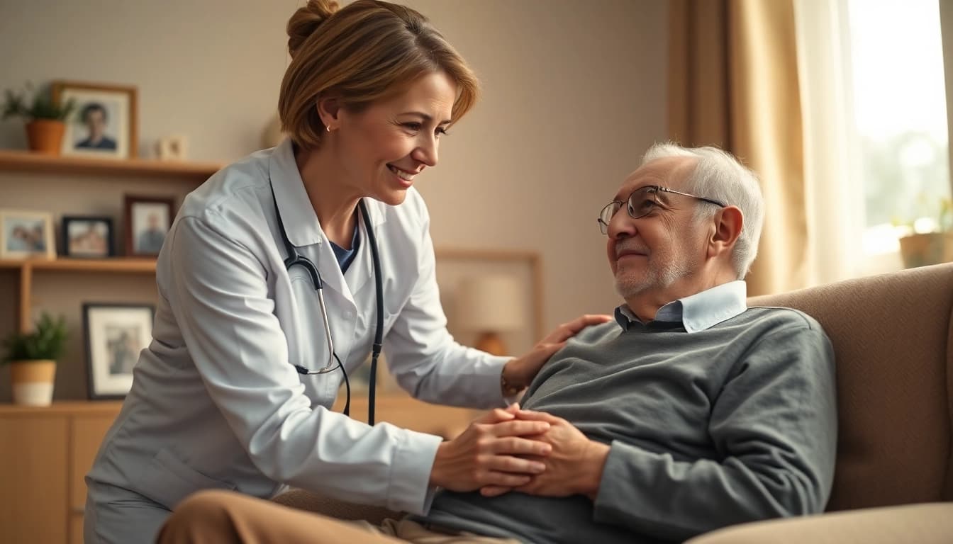 Supporting Alzheimer's home care Austin Texas with compassionate caregiver and client interaction.