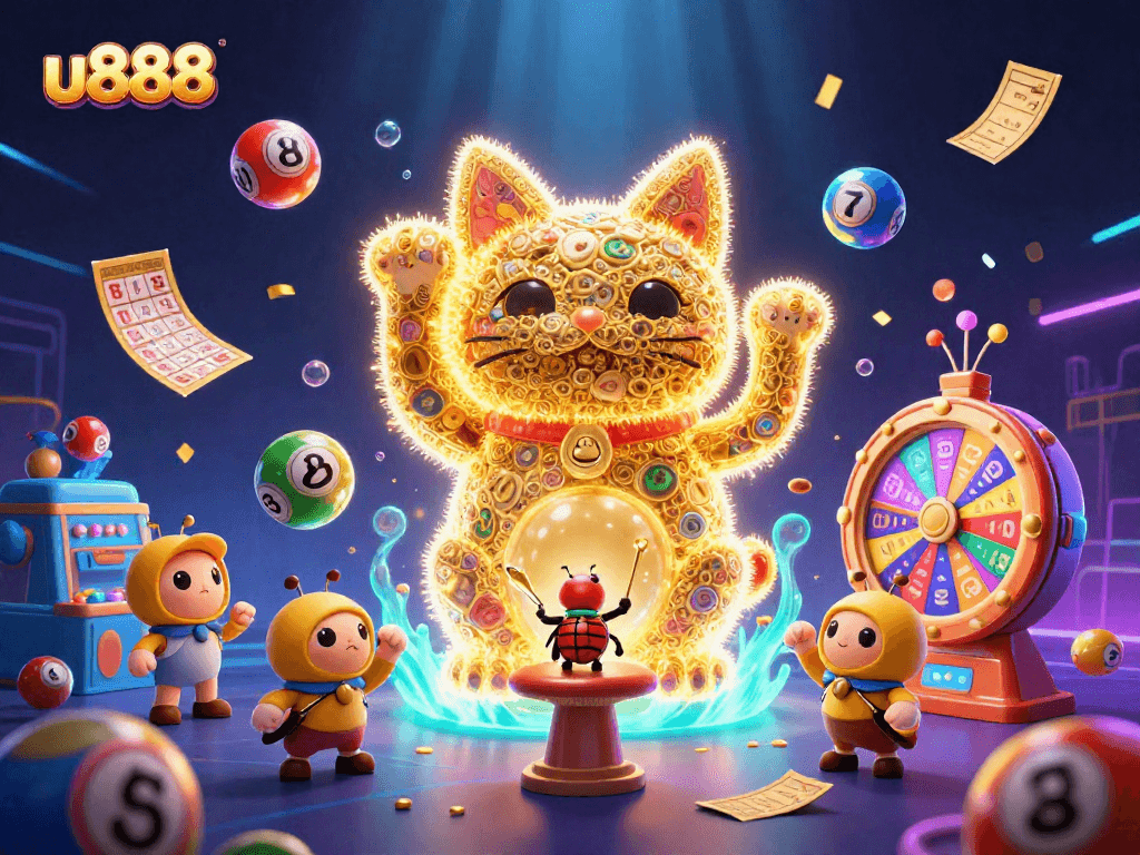 Experience thrilling moments at u888 with vibrant colors, lucky symbols, and dynamic game elements.