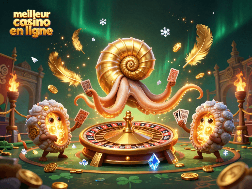 Explorez le monde d'un meilleur casino en ligne avec notre illustration captivante et immersive.