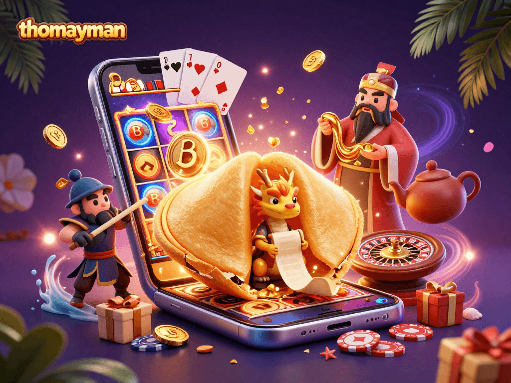Experience thomayman’s exciting casino action with vibrant characters and immersive game elements.