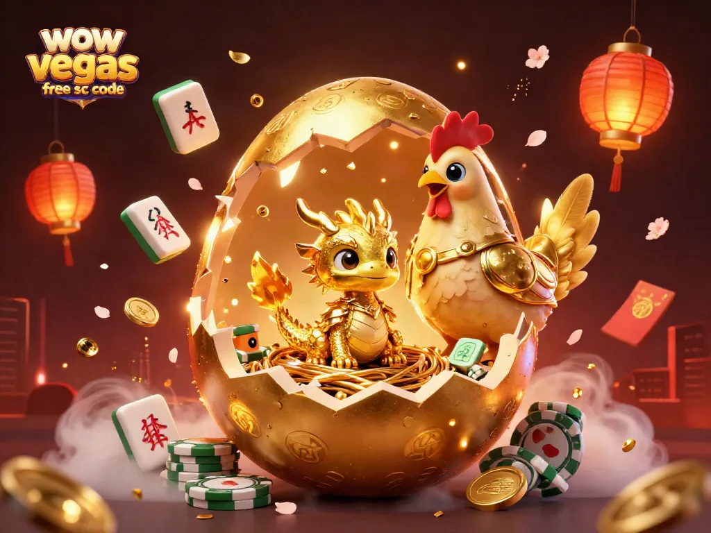 Engage with exciting gameplay at wow vegas free sc code, featuring gold dragon and poker chips.