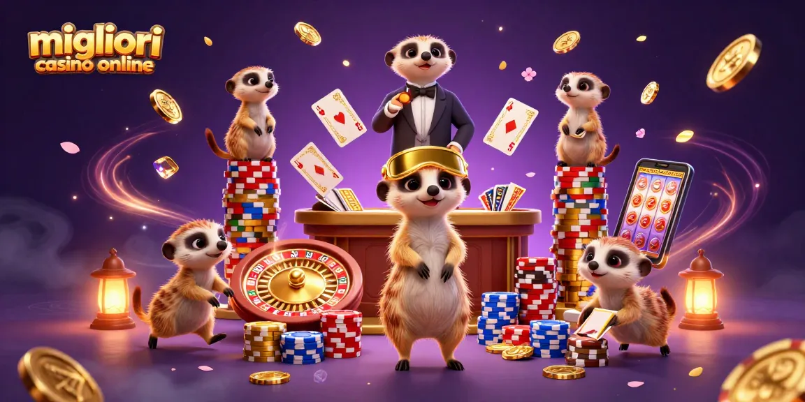 I migliori casino online animano una scena vivace con un boss e dealer nelle luci scintillanti.