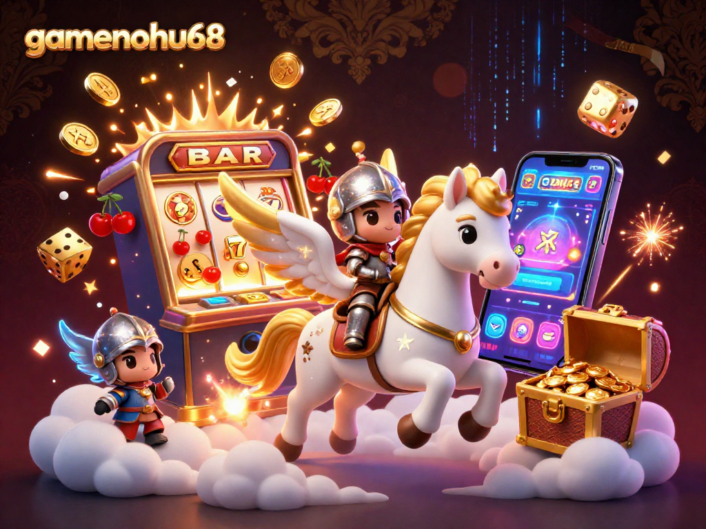 Engage with gamenohu68 for a vibrant casino adventure featuring a celestial horse and jackpot excitement