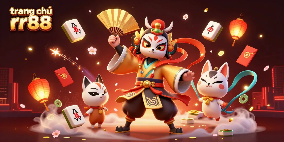 Engage in games at trang chủ rr88 with vibrant casino elements and dynamic 3D characters.