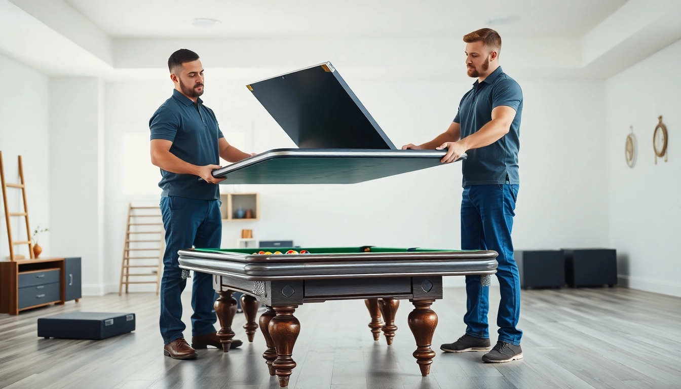 Providing game table movers services with expert care in a bright, organized setting.