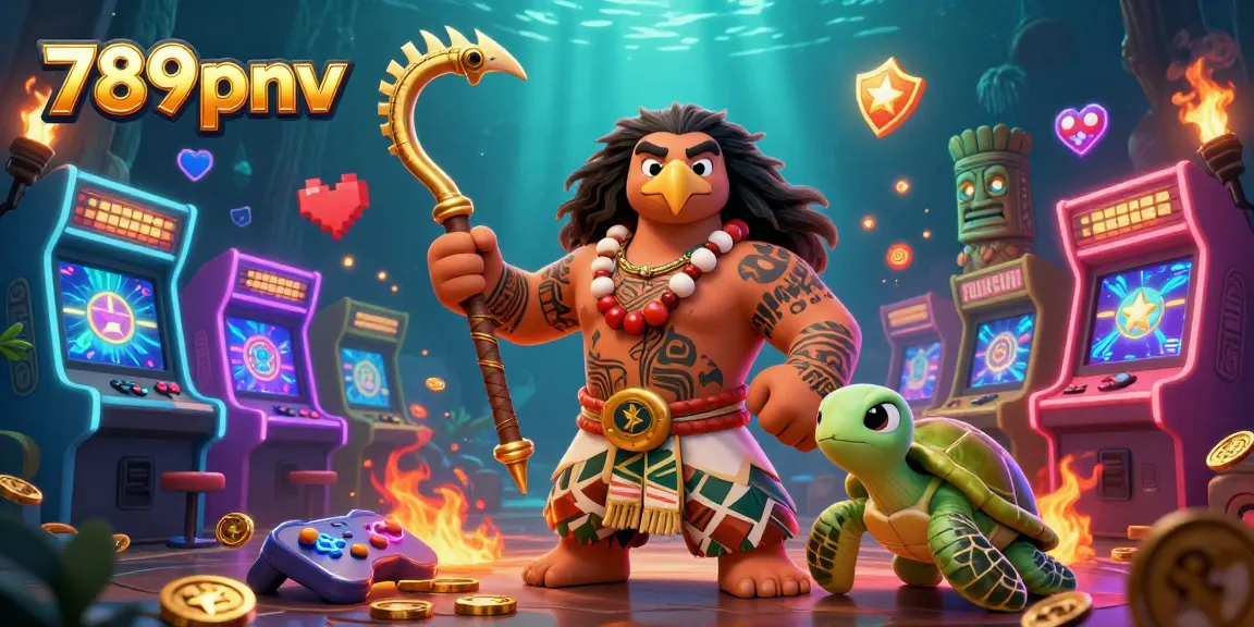 Engage in thrilling gameplay at 789pnv with vibrant 3D scene showcasing a Polynesian hawk and immersive gaming elements.