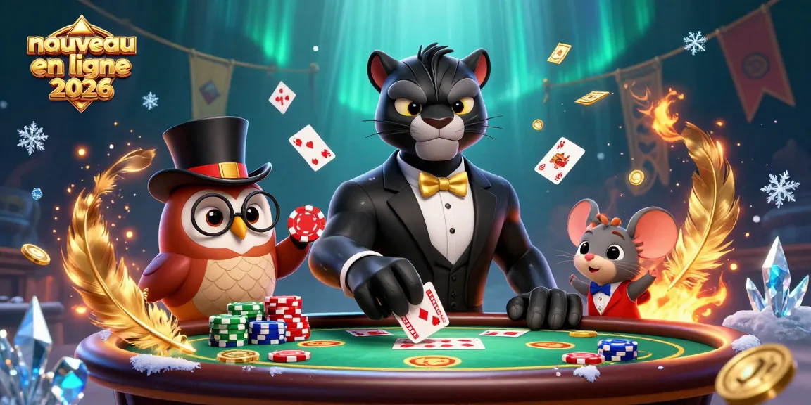 Plongez dans l'univers du nouveau casino en ligne 2026 avec des personnages fascinants et des éléments de poker palpitants.