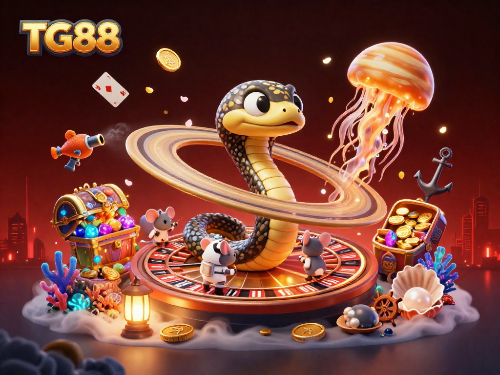Join the thrilling bets at TG88 with a cosmic roulette game and vibrant underwater treasure!