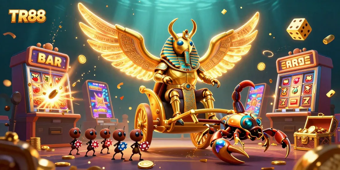 Experience the jackpot thrills at TR88 with dazzling game elements and vibrant characters.