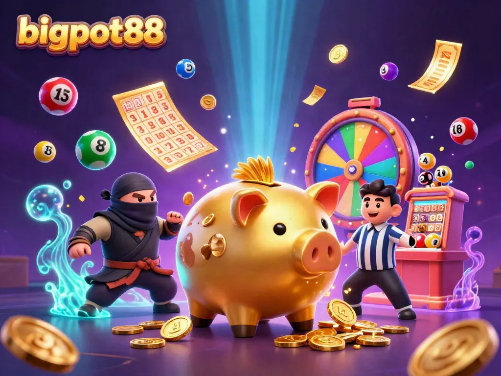 Bigpot88 menghadirkan pertarungan seru antara karakter kasino dengan suasana penuh warna dan dinamis.