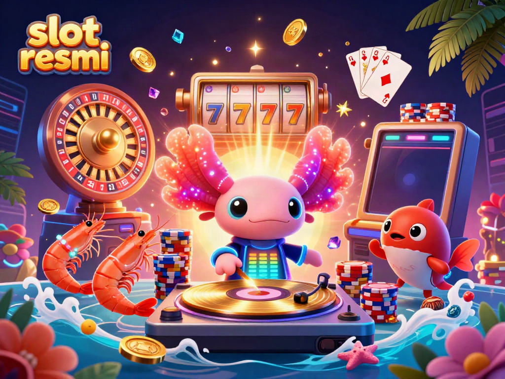 Menggulung slot resmi dan menikmati pengalaman kasino dengan karakter ceria dan elemen permainan yang berkilauan.