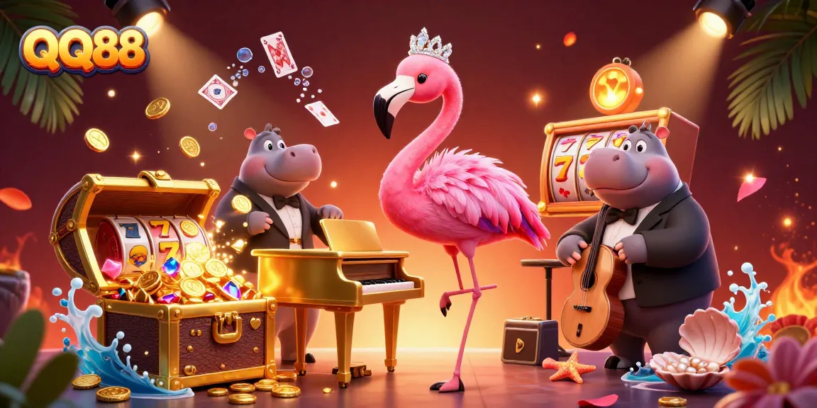 Experience thrilling games at QQ88 with vibrant characters and jackpot excitement.