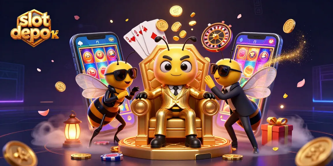 Experience excitement with slot depo 1k as colorful coins and games explode in a vibrant casino scene.
