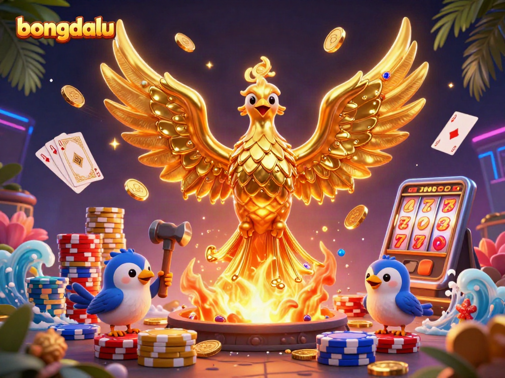 Experience thrilling moments with Bongdalu in this dynamic, visually-rich gambling illustration.