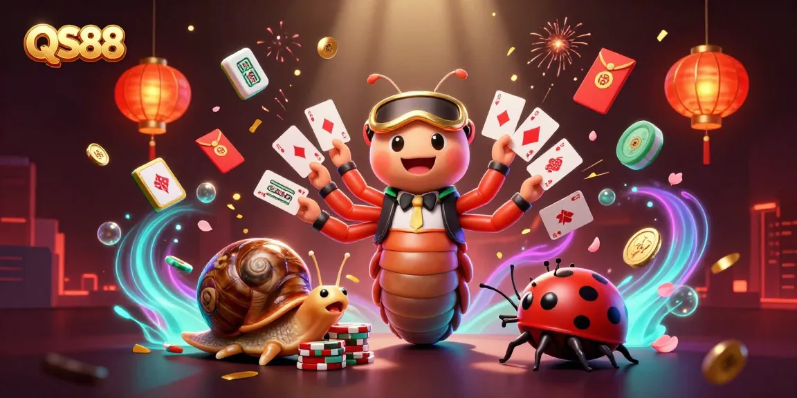 Experience QS88's dynamic casino adventure with lively cartoon characters and vibrant game elements.