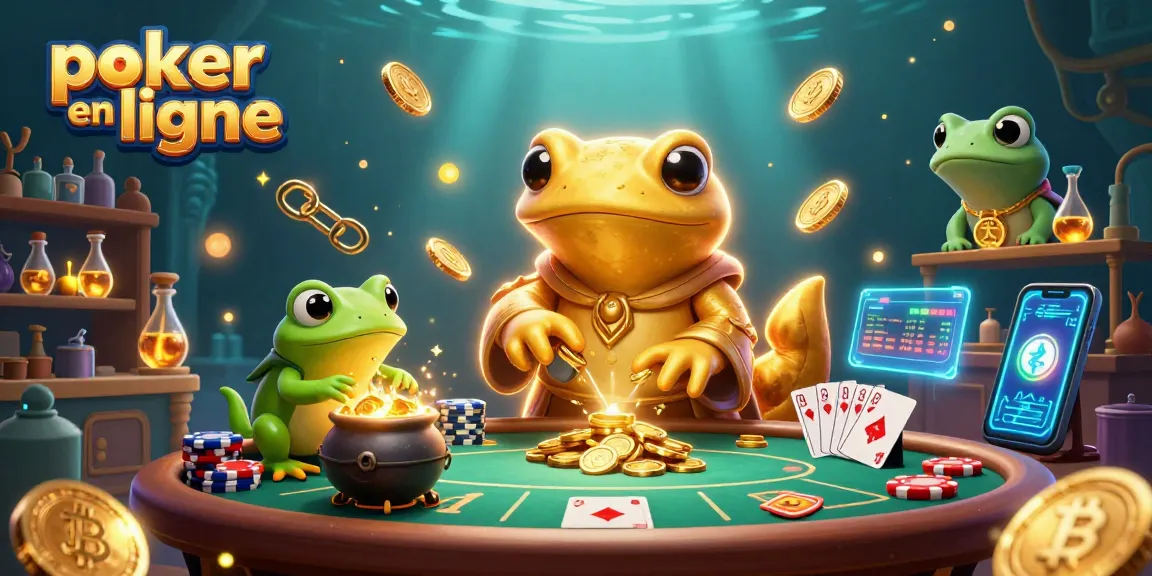 Actionner au poker en ligne avec des jetons et tables dynamiques dans une scène immersive et captivante.