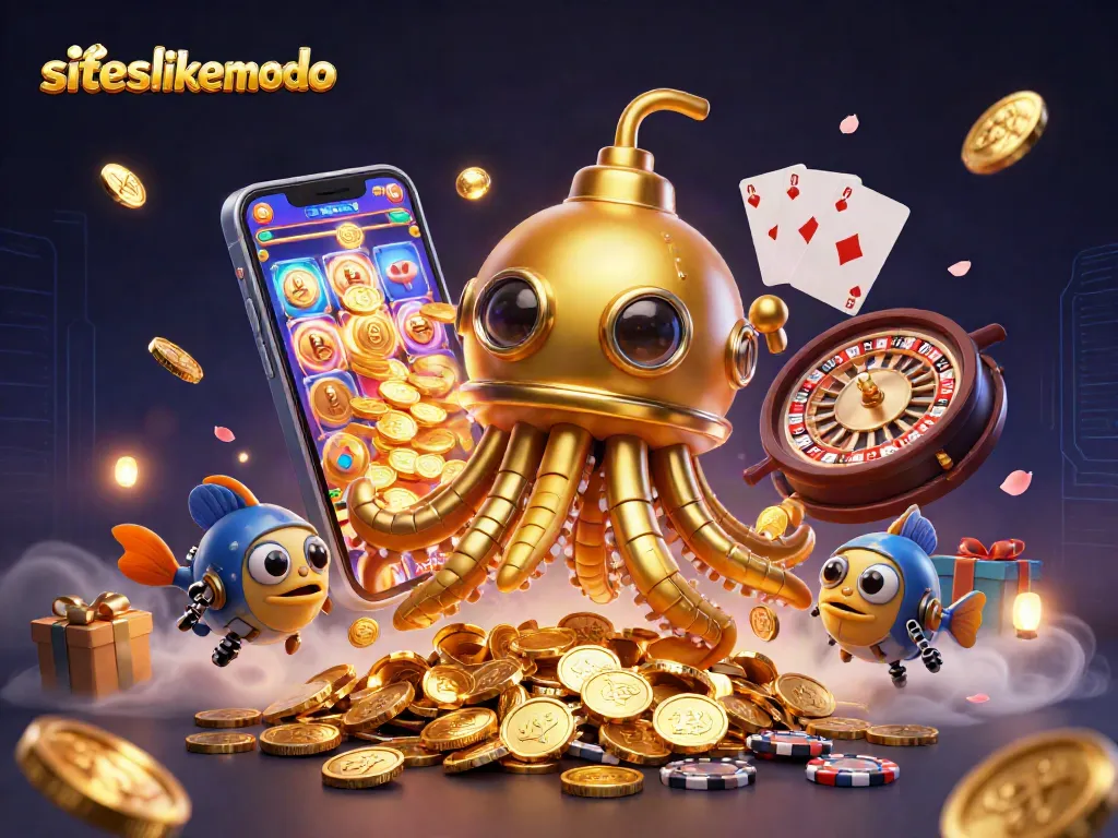 Engage with siteslikemodo and explore thrilling slot games among golden coins.