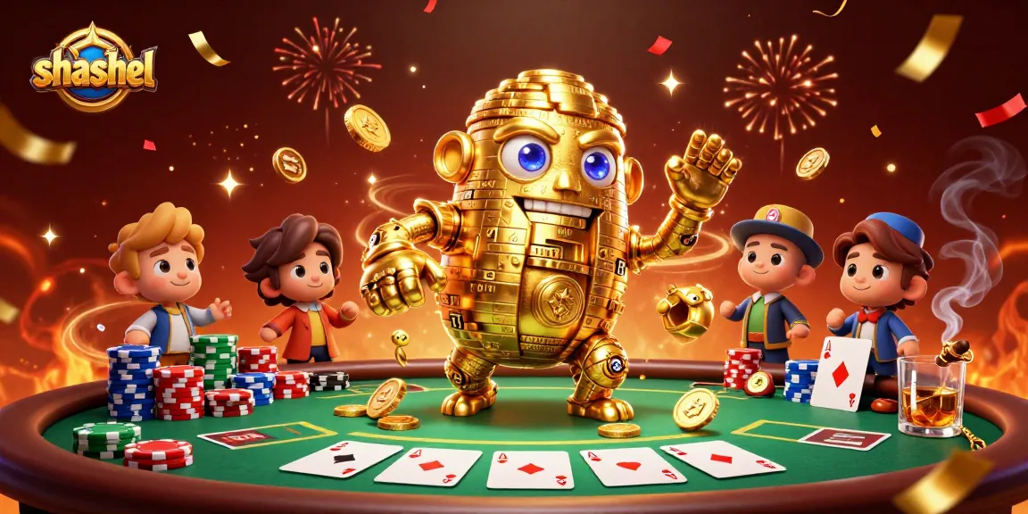 Engage with shashel's golden golem amidst exciting casino elements for thrilling gameplay.