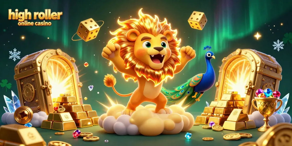 Experience the thrill of a high roller online casino with vibrant 3D characters and dazzling treasures.