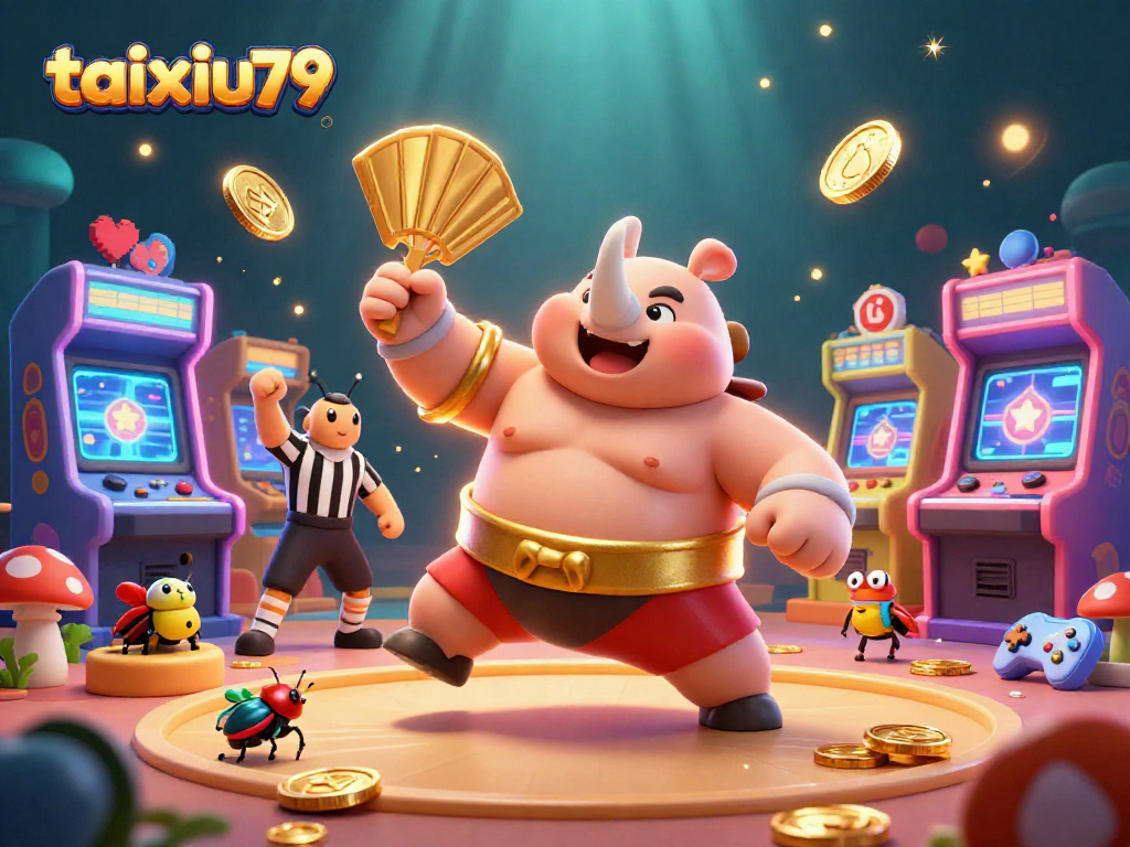Experience thrilling gameplay at taixiu79 with a vibrant game scene featuring colorful characters and dynamic casino elements.