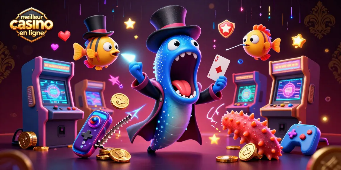 Jouez pour gagner au meilleur casino en ligne avec une illustration magique de la mer.