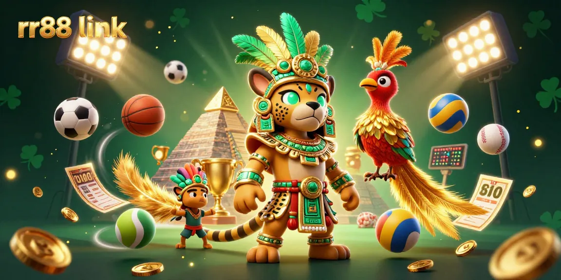 Engage with the excitement of rr88 link, featuring vibrant characters in a dynamic casino scene.
