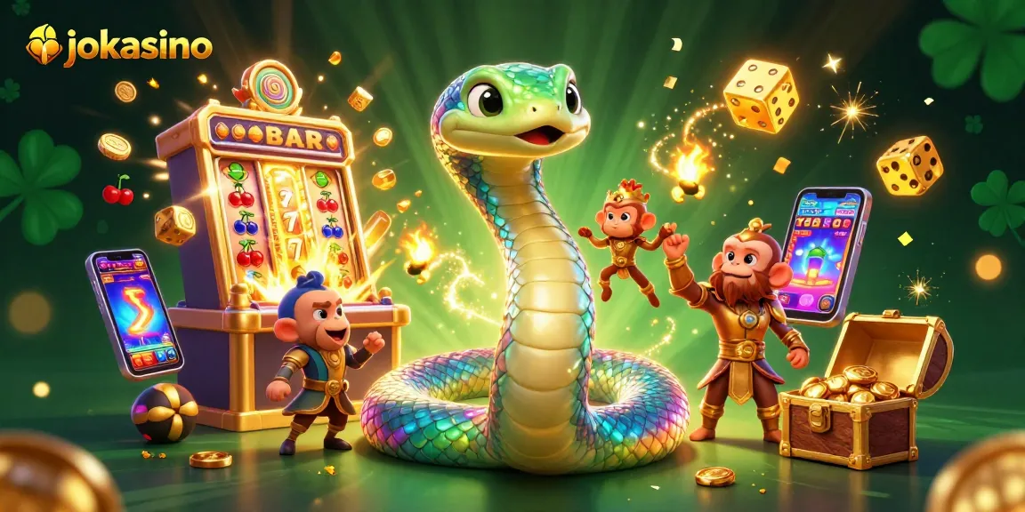 Discover exciting moments at jokacasino with a vibrant 3D illustration of gaming fun and jackpot excitement.