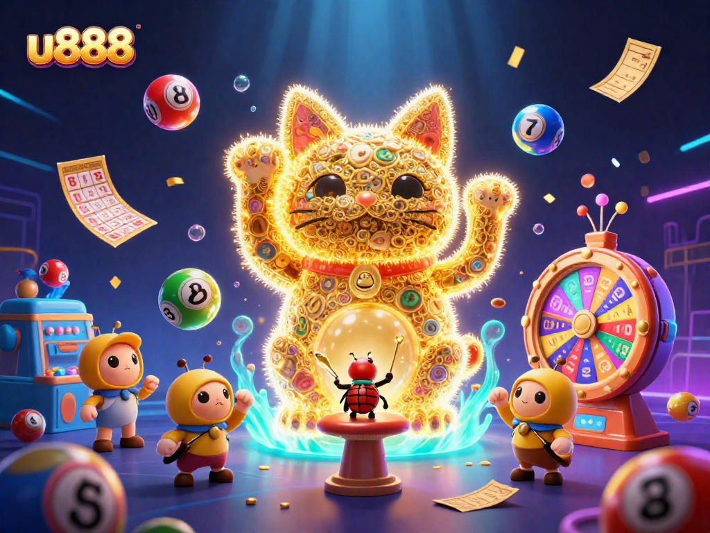 Experience thrilling moments at u888 with vibrant colors, lucky symbols, and dynamic game elements.
