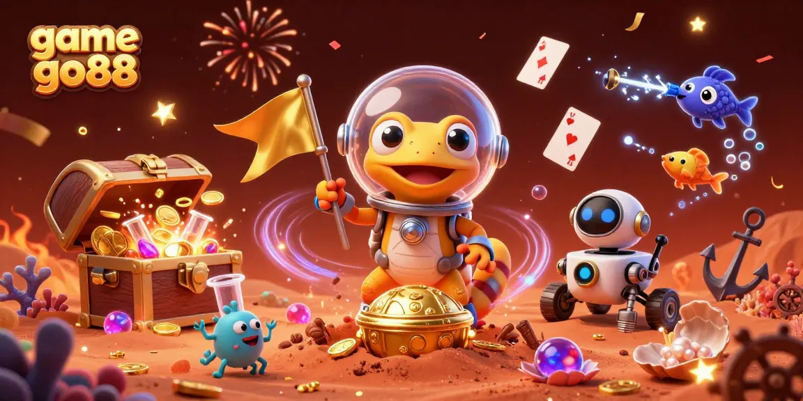 Experience excitement with game go88 in an alien casino adventure filled with vibrant characters and colorful treasures.