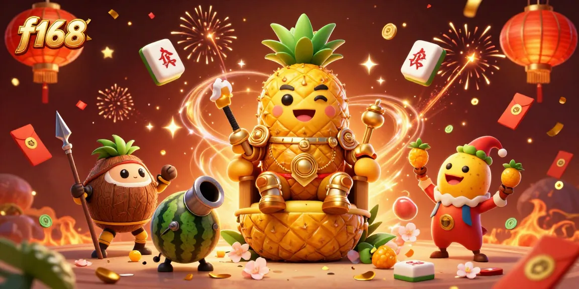 Experience thrilling gameplay at f168 with a vibrant 3D casino illustration featuring exciting characters and elements.