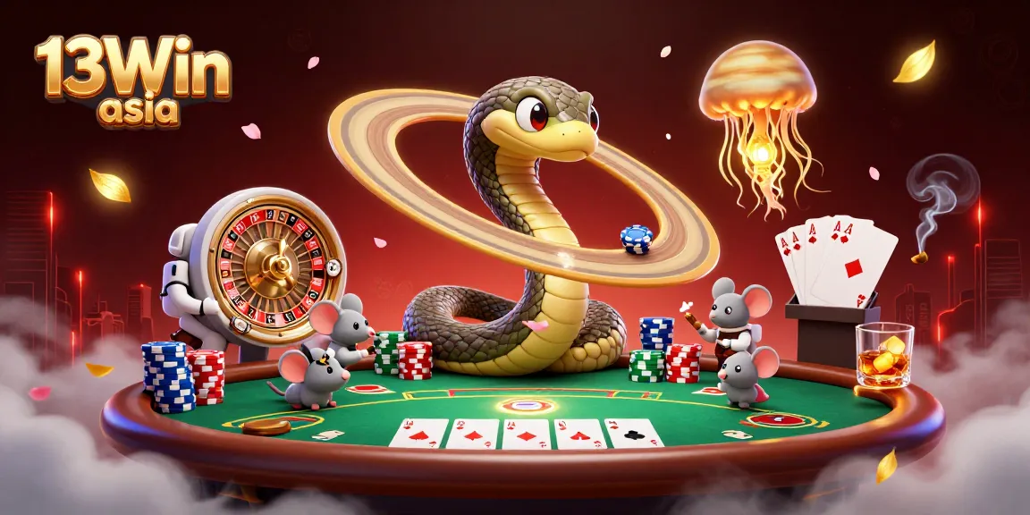 Engage with 13Win asia's dynamic casino experience, featuring exciting characters and vibrant gaming elements.