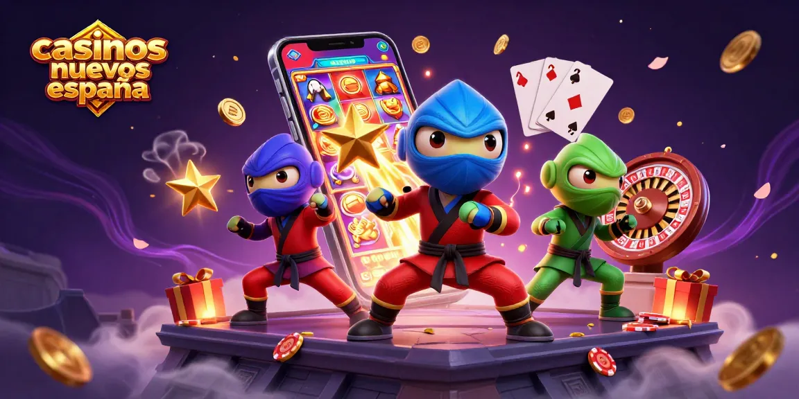 Jugando en casinos nuevos España con chameleones ninja en acción y tragamonedas vibrantes