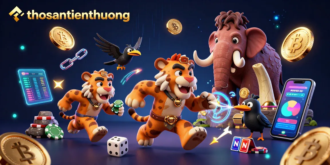 Engage in thrilling gameplay at thosantienthuong's dynamic prehistoric casino with vibrant visuals.