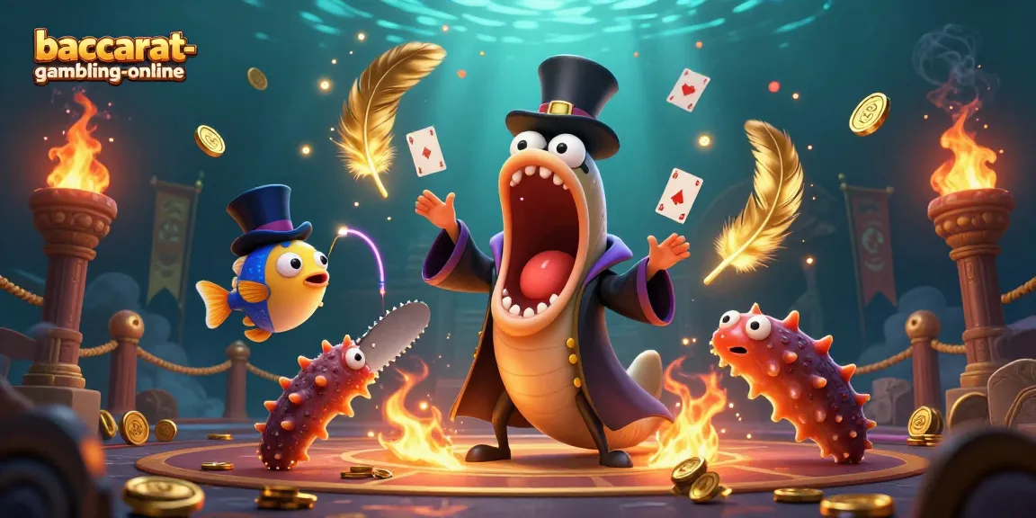 Experience baccarat-gambling-online in this exciting underwater scene featuring magic and casino excitement.