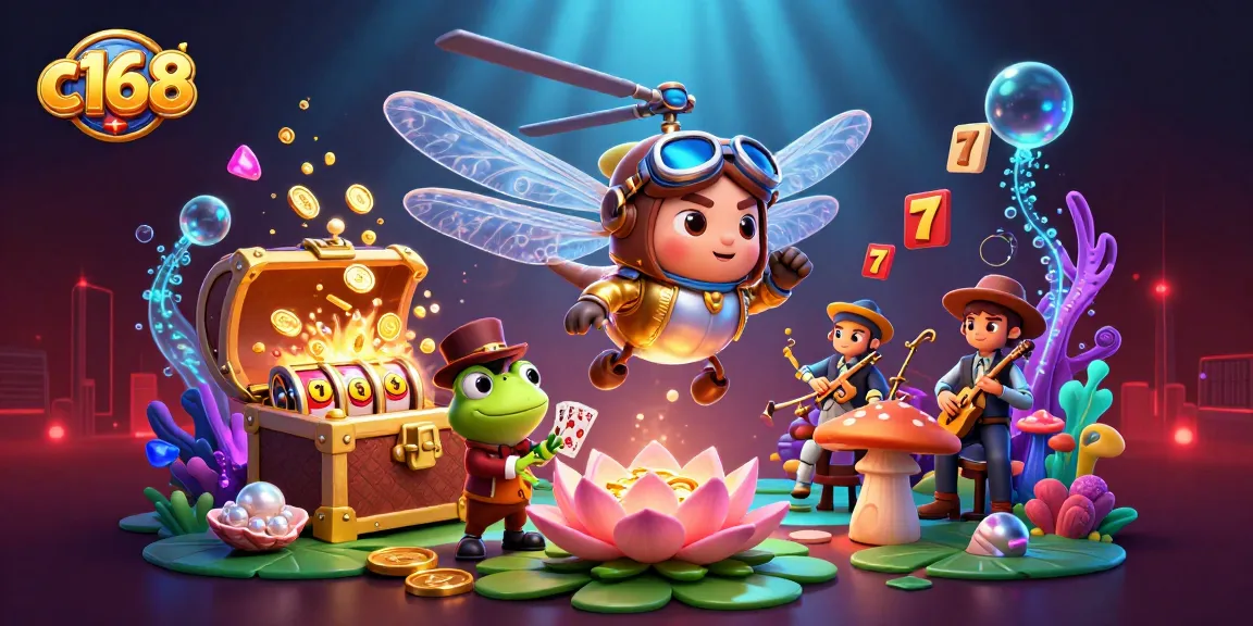 Win big at c168 with lively casino characters and slot games in a vibrant underwater setting.