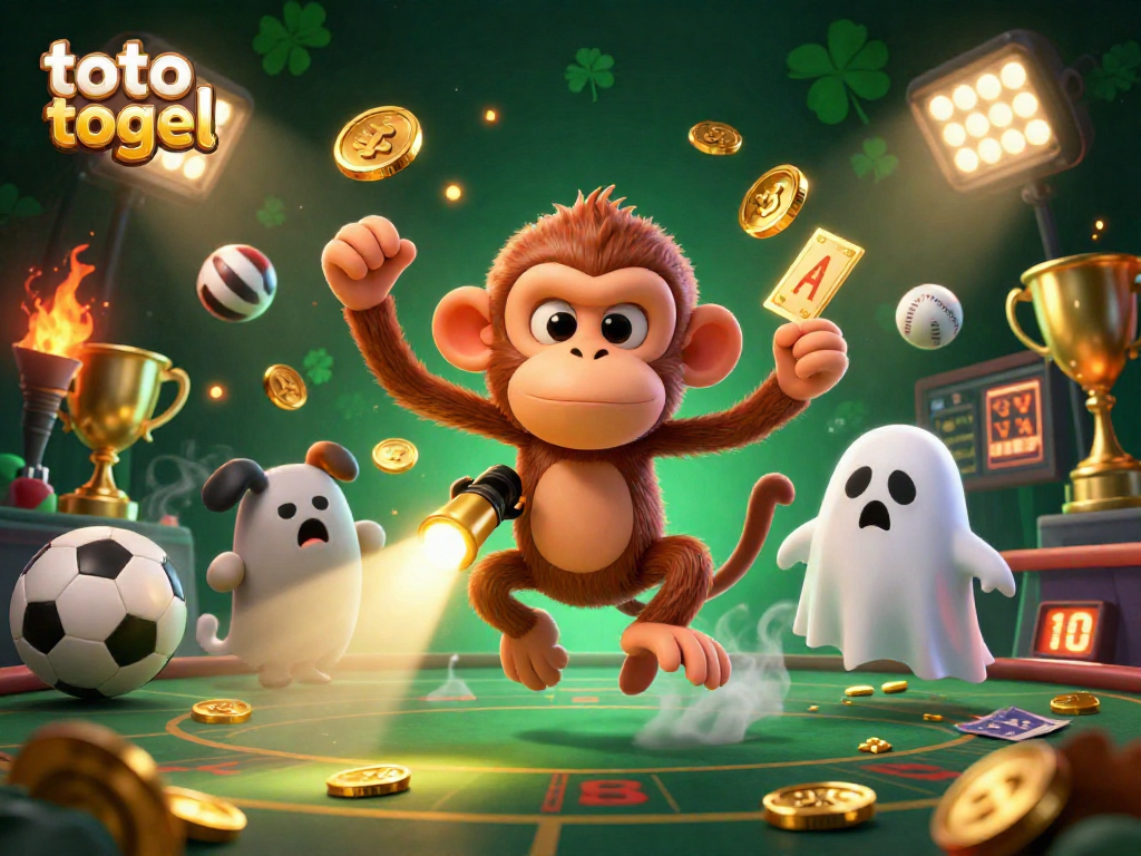 Experience exciting toto togel gameplay amidst a vibrant haunted casino atmosphere.
