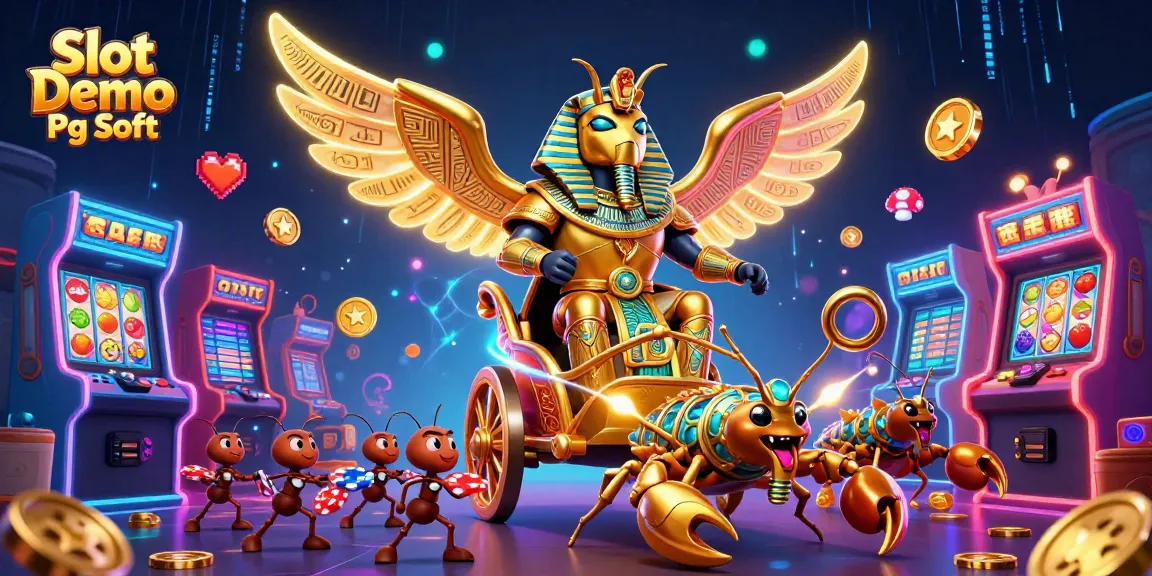 Experience the thrill of Slot Demo Pg Soft with vivid slot reels and engaging characters in a dynamic gaming scene.