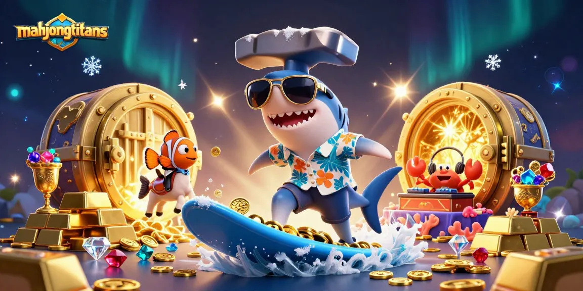 Experience thrilling gambling with mahjongtitans in a vibrant underwater casino scene featuring unique characters.