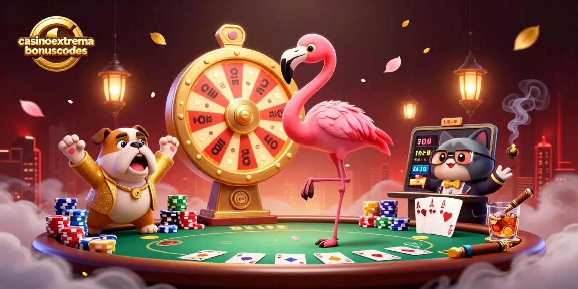Engaging casinoextremebonuscodes illustration showcasing fun characters and dynamic gaming elements.