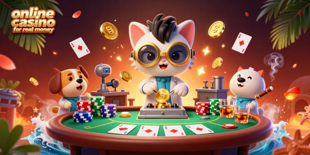 Engage with thrilling gameplay at online casino for real money featuring vibrant characters and elements.