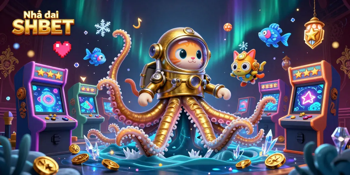 Engage with the excitement of Nhà cái SHBET in a vibrant, treasure-filled underwater scene.