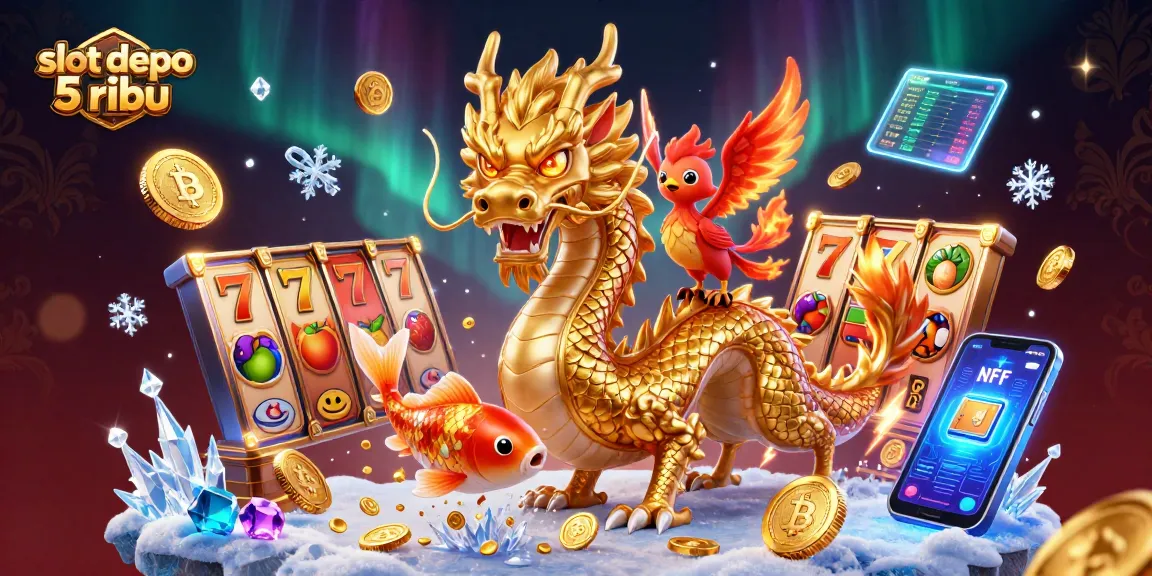 Spin the reels with the golden dragon and flaming phoenix in a slot depo 5 ribu adventure.
