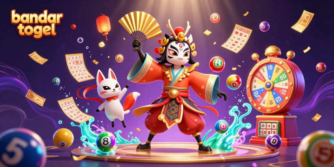 Experience the excitement of bandar togel through colorful bouncing lottery balls and captivating characters.