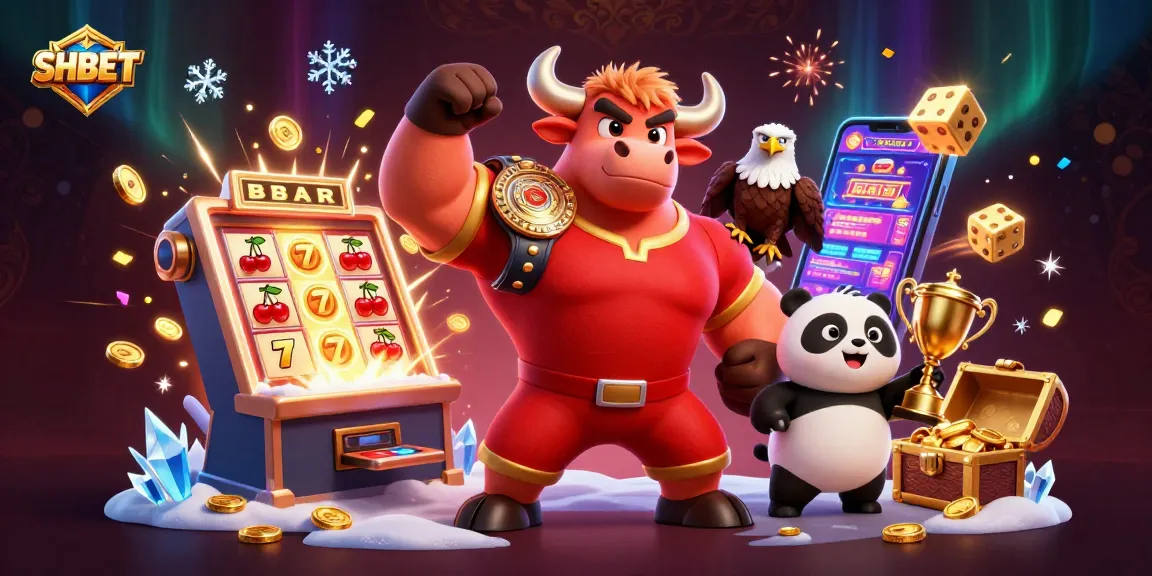 Engage with SHBET's dynamic online casino experience featuring characters and exciting game elements bursting with energy.