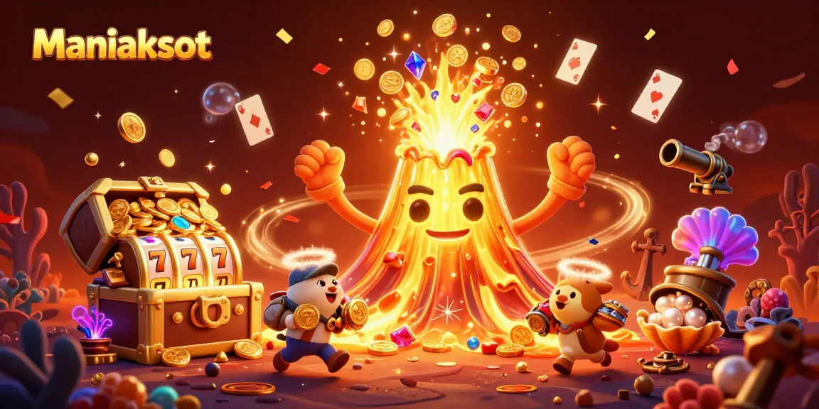 Experience thrilling wins with Maniakslot, showcasing vibrant treasures and dynamic gaming elements.