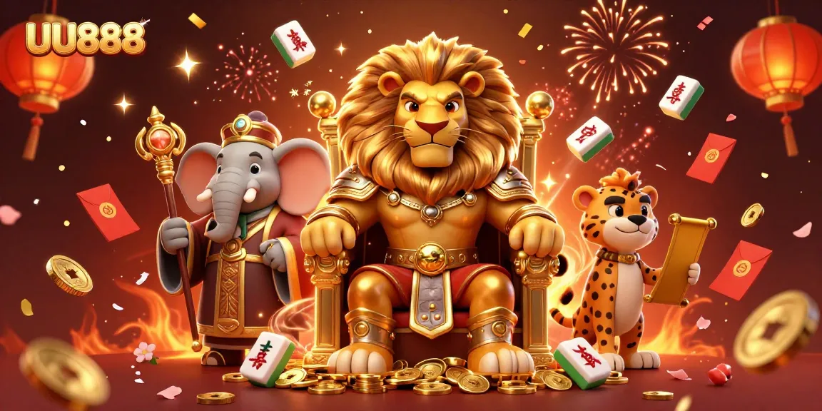 Experience thrilling adventures at UU888 with our vibrant casino-themed 3D illustration.