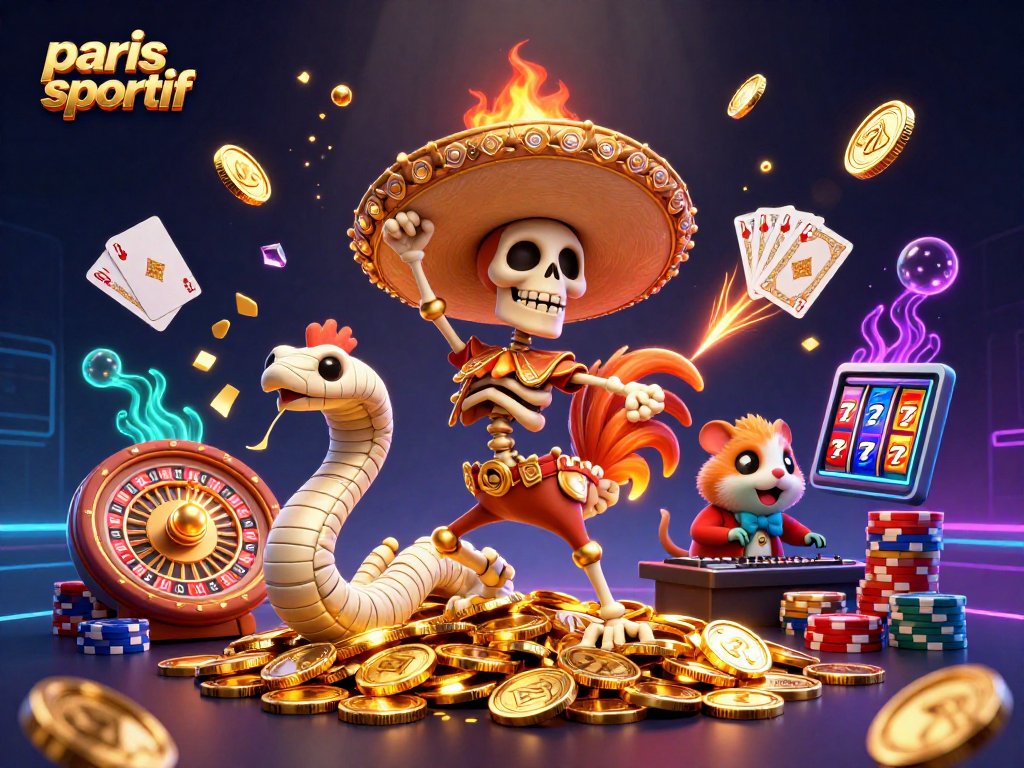 Pariez sur paris sportif avec un personnage de mariachi dans une scène de casino animée.