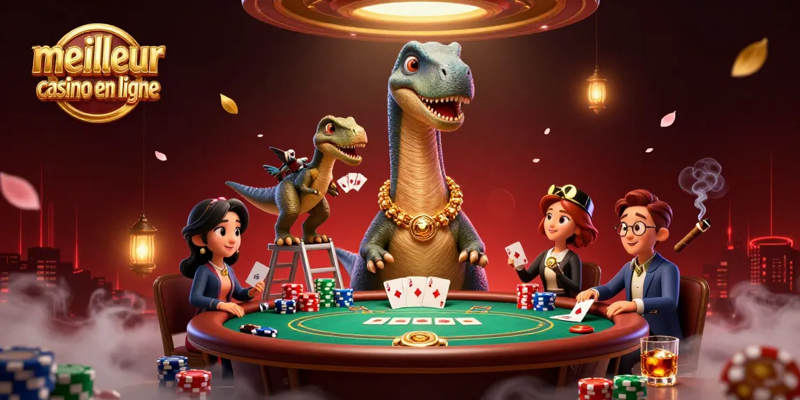Jouez avec le meilleur casino en ligne sous le regard amusé d'un brontosaure géant.