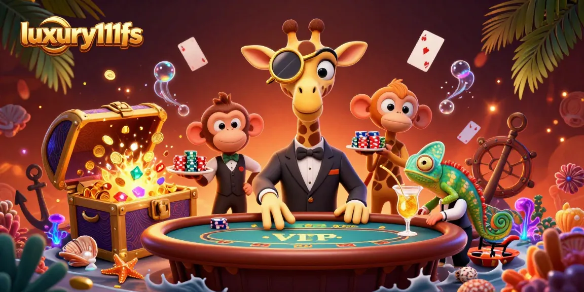 Experience thrilling poker at luxury111fs with a high-roller giraffe and upscale gaming scene.