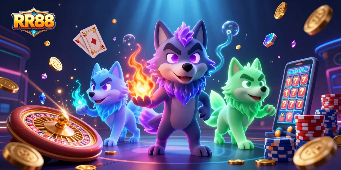 Immerse in RR88's thrilling world, featuring a wolf pack leader and ghost companions amid casino magic.